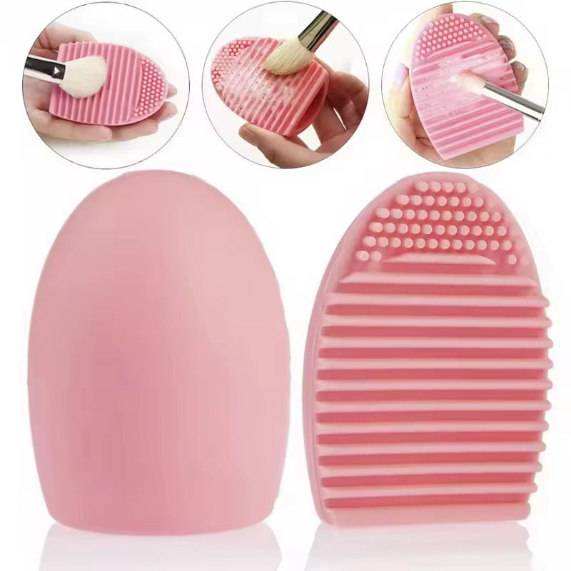 Hot Sale Portable Deep Cleaning for All Size Beauty Makeup Brush Makeup Brush Cleaning Mat Silicone Makeup Brush Cleaning Egg