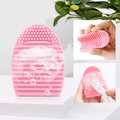 Hot Sale Portable Deep Cleaning for All Size Beauty Makeup Brush Makeup Brush Cleaning Mat Silicone Makeup Brush Cleaning Egg
