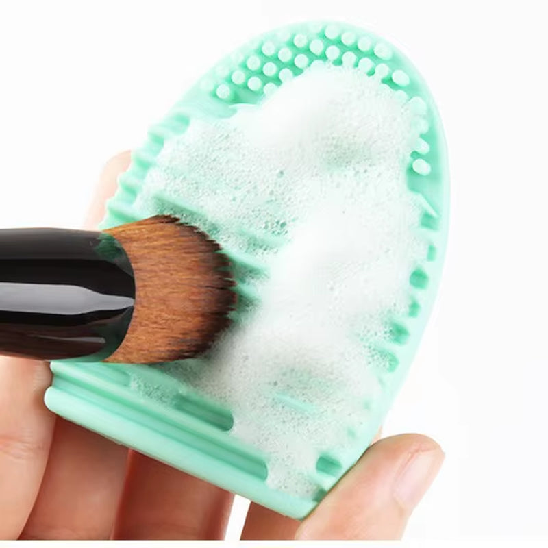 Hot Sale Portable Deep Cleaning for All Size Beauty Makeup Brush Makeup Brush Cleaning Mat Silicone Makeup Brush Cleaning Egg