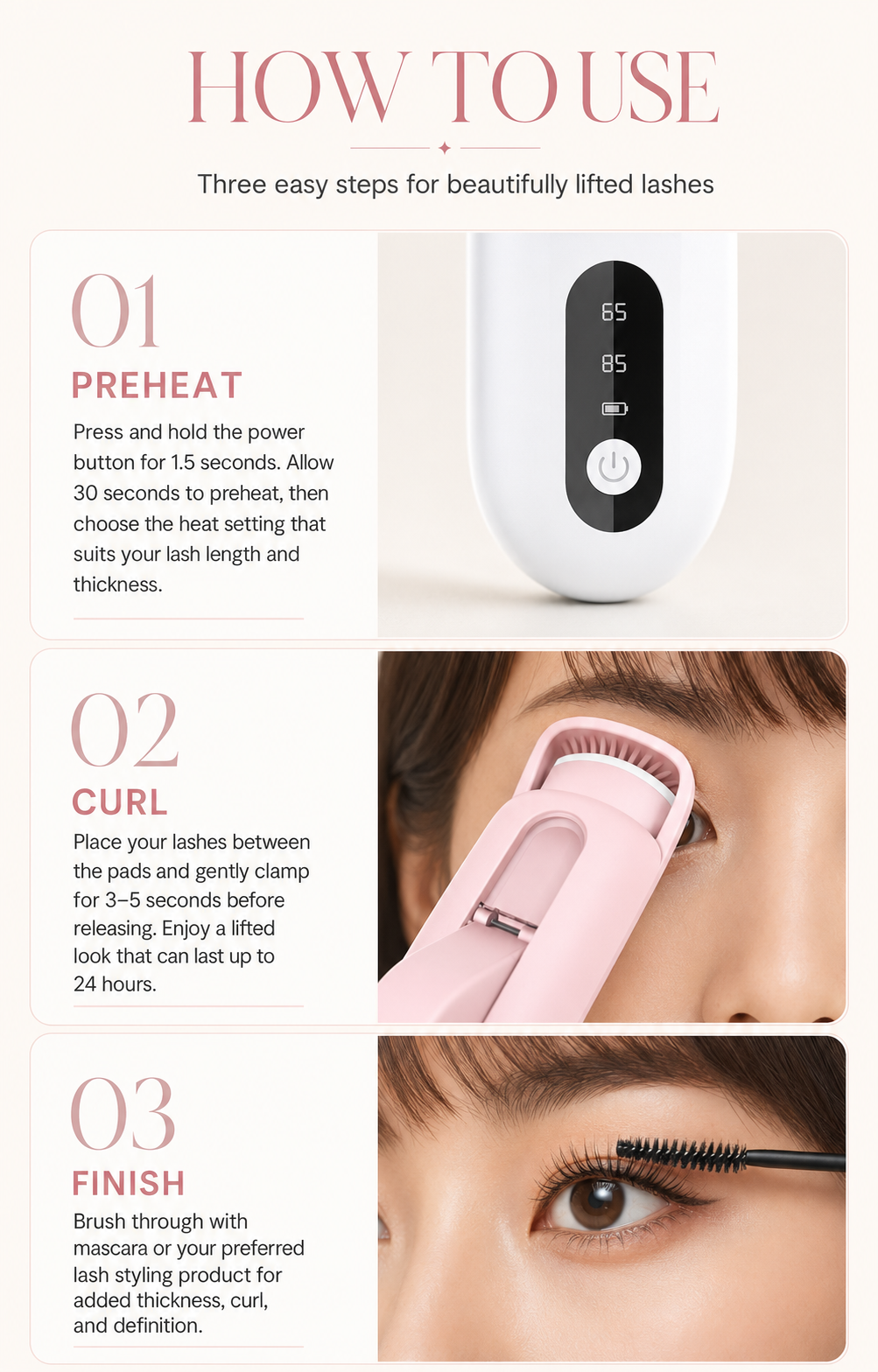 LuxeCurl™ Heated Eyelash Curler