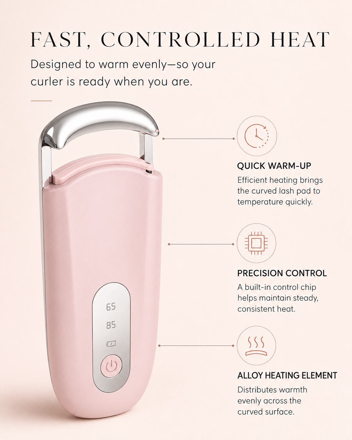 LuxeCurl™ Heated Eyelash Curler