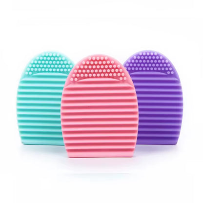 Hot Sale Portable Deep Cleaning for All Size Beauty Makeup Brush Makeup Brush Cleaning Mat Silicone Makeup Brush Cleaning Egg